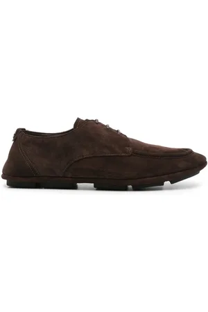 Dolce & Gabbana Logo-plaque suede derby shoes