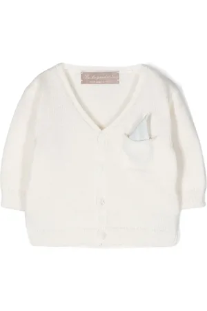 LA STUPENDERIA Pocket-square cotton cardigan