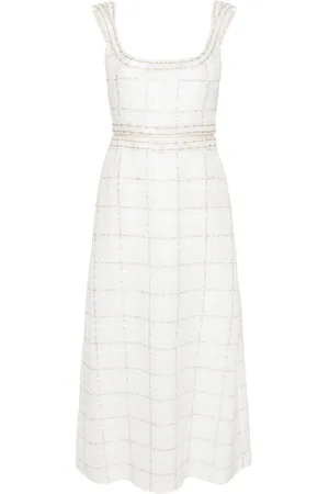 Giambattista Valli Sequin-embellished check-pattern dress