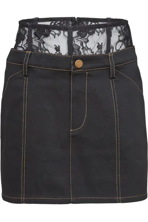 FLEUR DU MAL Lace-waistband mini skirt