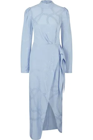HUGO BOSS Chain-print draped dress