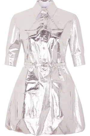 Paco rabanne Metallic patch-pocket minidress