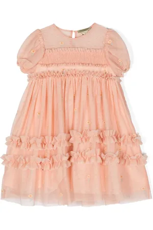 Stella McCartney Floral-embroidered tulle dress