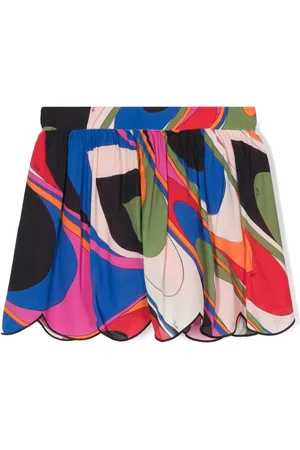 PUCCI Junior Geometric-print crepe shorts