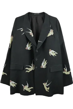 YOHJI YAMAMOTO Angels-print single-breasted blazer