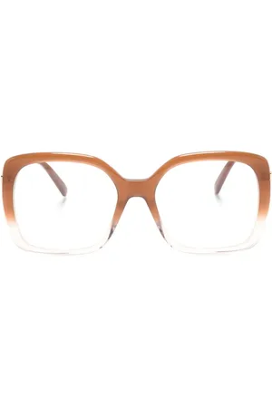 Stella McCartney Logo-engraved oversize-frame glasses