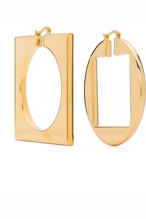Jacquemus Les Creoles Rond Carré asymmetric hoop earrings