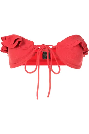 CLUBE BOSSA Bandara ruffled strapless bikini top