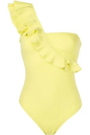 CLUBE BOSSA Siola ruffled one-shoulder swimsuit