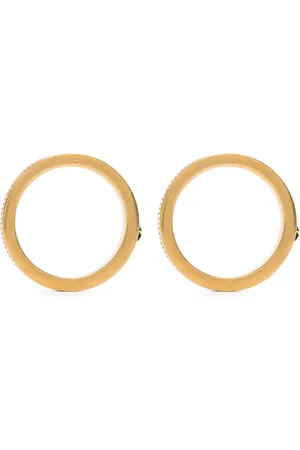 Maison Margiela Engraved circular stud earrings