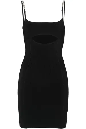 GCDS Logo-lettering ribbed mini dress