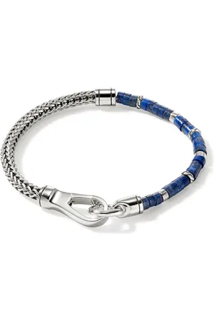 John Hardy Sterling silver lapis lazuli heishi bracelet