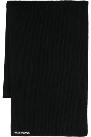 Balenciaga Logo-patch wool scarf