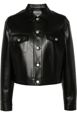 Balenciaga Single-breasted leather jacket
