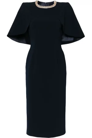 Jenny Packham Flirtini crystal-embellished midi dress