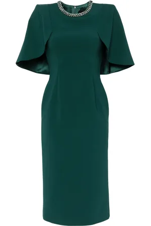 Jenny Packham Flirtini crystal-embellished midi dress