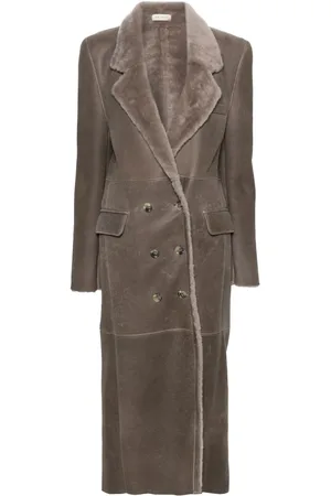 The Mannei Greenock leather maxi coat