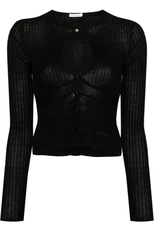 Patrizia Pepe Ribbed-knit wool cardigan
