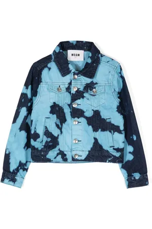 Msgm Bleached-effect denim jacket