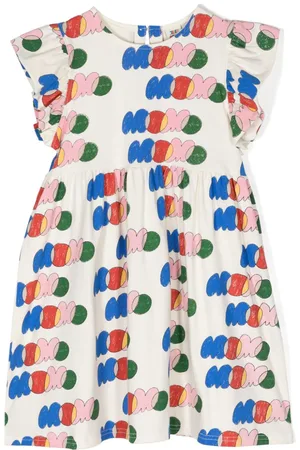 Jelly Mallow Abstract-print cotton dress