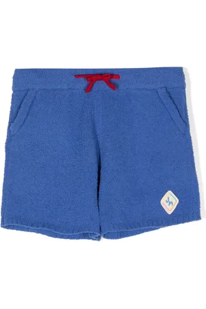 Jelly Mallow Logo-appliqu??d boucl?? shorts