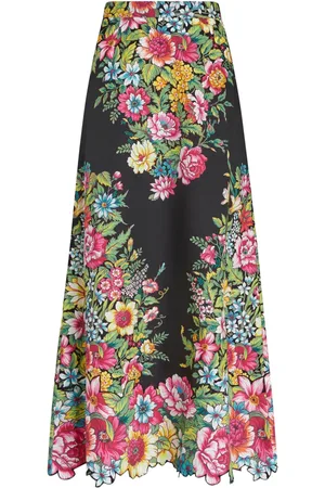 Etro Floral-print cotton maxi skirt