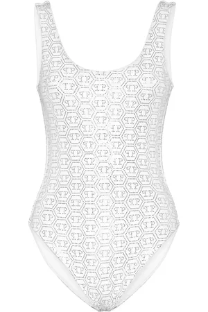 Philipp Plein Embellished monogram swimsuit