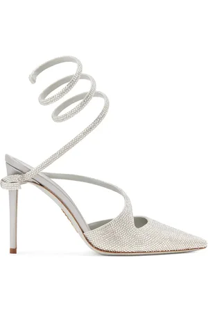 RENE CAOVILLA Rhinestone-embellished asymmetric pumps