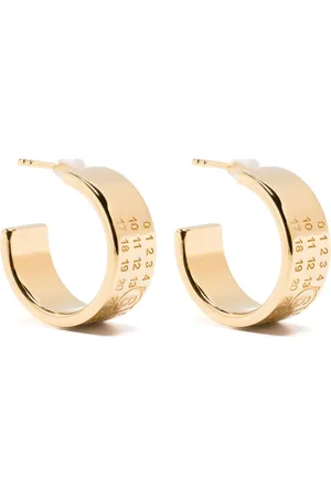 Maison Margiela Numeric-engraved hoop earrings