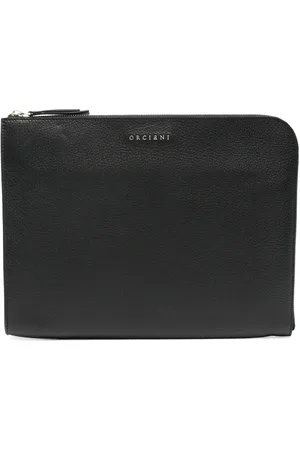 Orciani Logo-lettering clutch bag