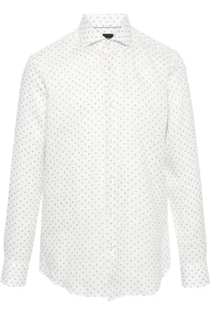 HUGO BOSS Polka dot linen shirt