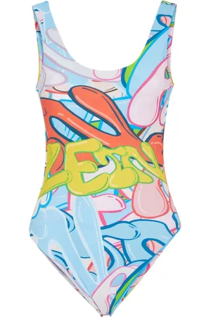 Philipp Plein Graffiti-print stretch swimsuit