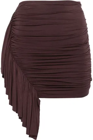 PNK Ruffled-detailed jersey skirt