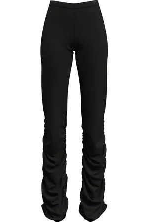 MACCAPANI Ruched crepe slim-fit trousers