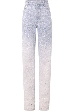 Paco rabanne Distressed ombré straight-leg jeans