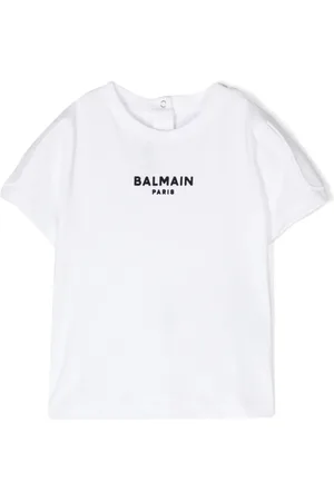 Balmain Flocked-logo cotton T-shirt