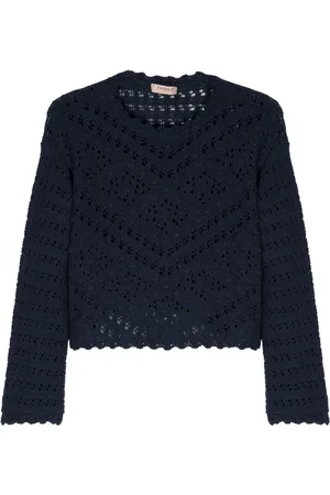 Twin-Set Crochet-knit cotton jumper