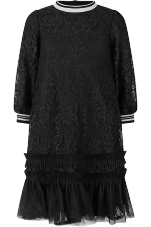 Simonetta Ruffled floral-lace dress