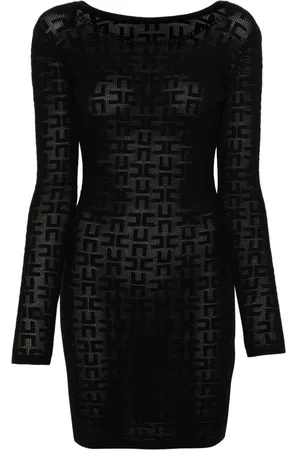 Elisabetta Franchi Chain-detail knitted mini dress