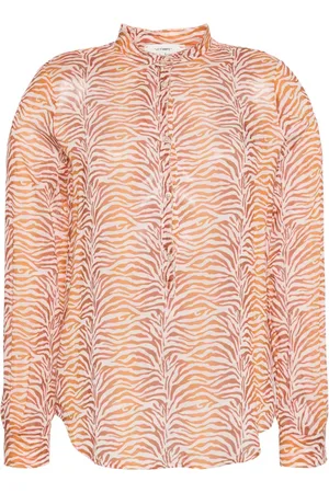 FORTE FORTE Zebra-print cotton-blend blouse