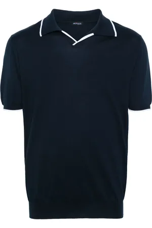 Kiton Knitted cotton polo shirt