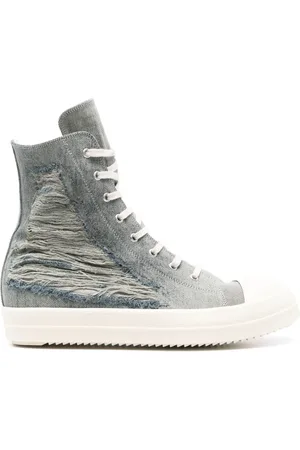 Rick Owens Distressed denim sneakers