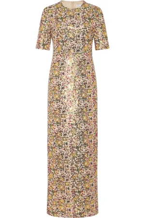 ROSETTA GETTY Sequin-embellished T-shirt midi dress