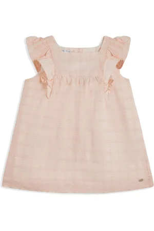 Tartine Et Chocolat Check-embroidered cotton dress