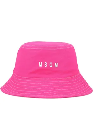 Msgm Logo-print cotton bucket hat