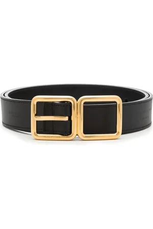 Saint Laurent Double-buckle leather belt