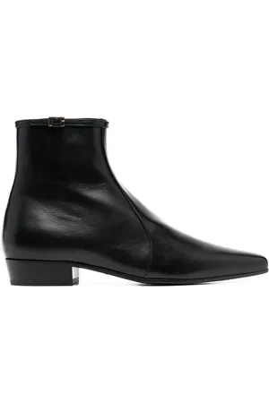 Saint Laurent Buckle-fastened pointed boots