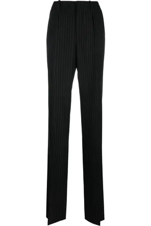 Saint Laurent Pinstriped straight-leg tailored trousers