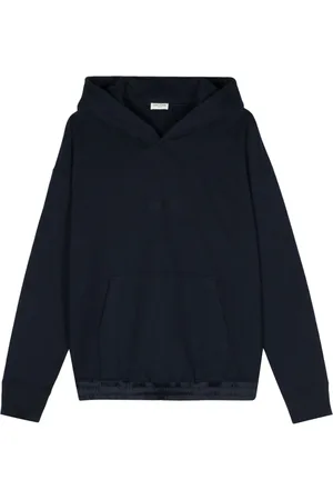 Saint Laurent Logo-embroidered cotton hoodie