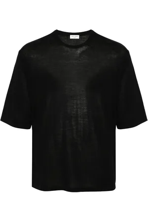 Saint Laurent Straight-hem knitted T-shirt